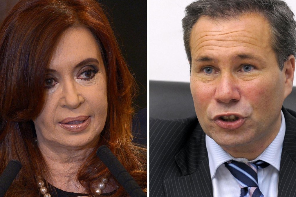 Kirchner and deceased prosecutor Alberto Nisman. Photos: AFP