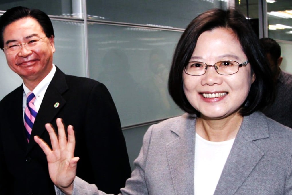 Dr Tsai Ing-wen (right) vows to maintain cross-strait stability in her bid to lead Taiwan in the 2016 presidential election. Photo: EPA
