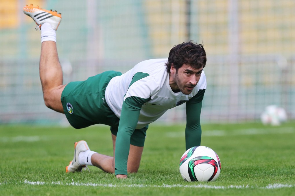 Raul, of New York Cosmos, at training yesterday in preparation for the Lunar New Year Cup clash against South China. Photo: Sam Tsang