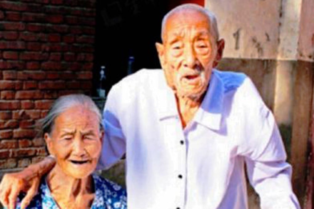 The couple have been married for more 90 years, longer than the life expectancy in China. Photo: Weibo