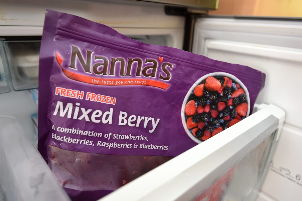 A packet of frozen Nanna's brand Mixed Berry sold in Brisbane. Photo: EPA