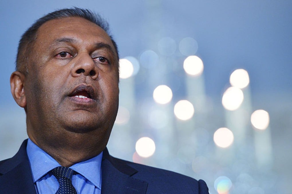 Sri Lanka's Foreign Minister Mangala Samaraweera speaks ahead of a bilateral meeting with US Secretary of State John Kerry in Washington earlier this month. Photo: AFP