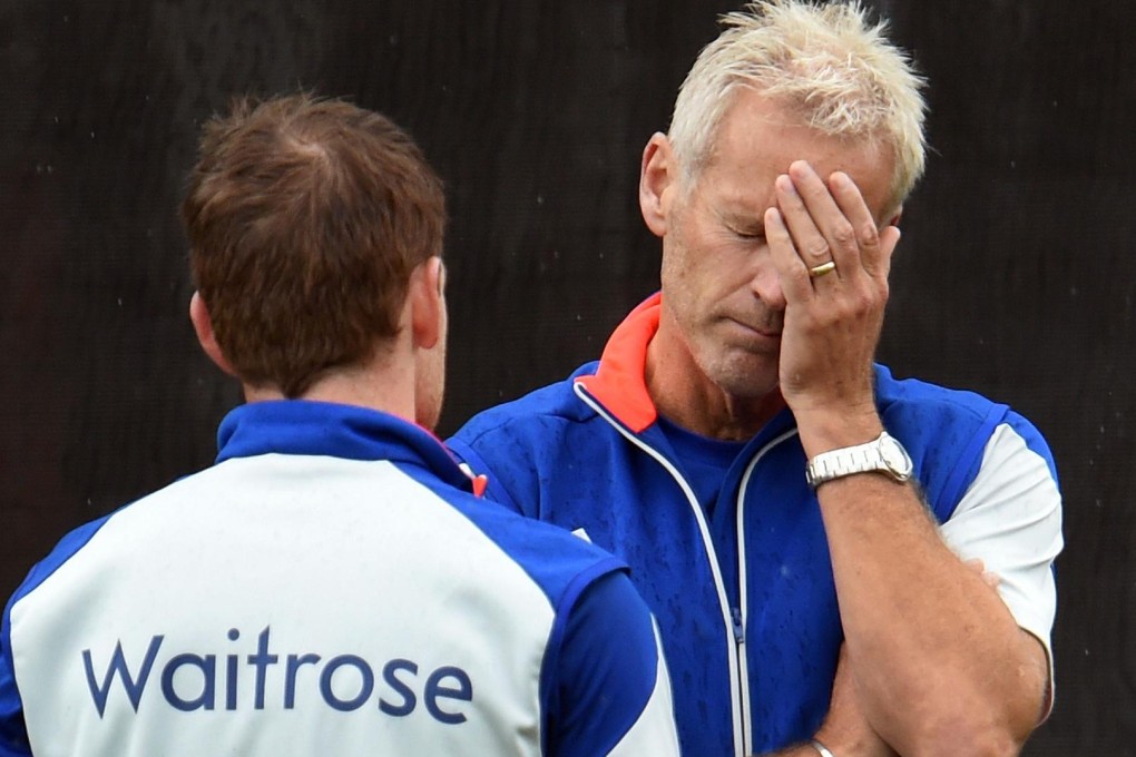 England coach Peter Moores has come under fire following two pitiful performances from his team so far in the current World Cup. Photos: AFP