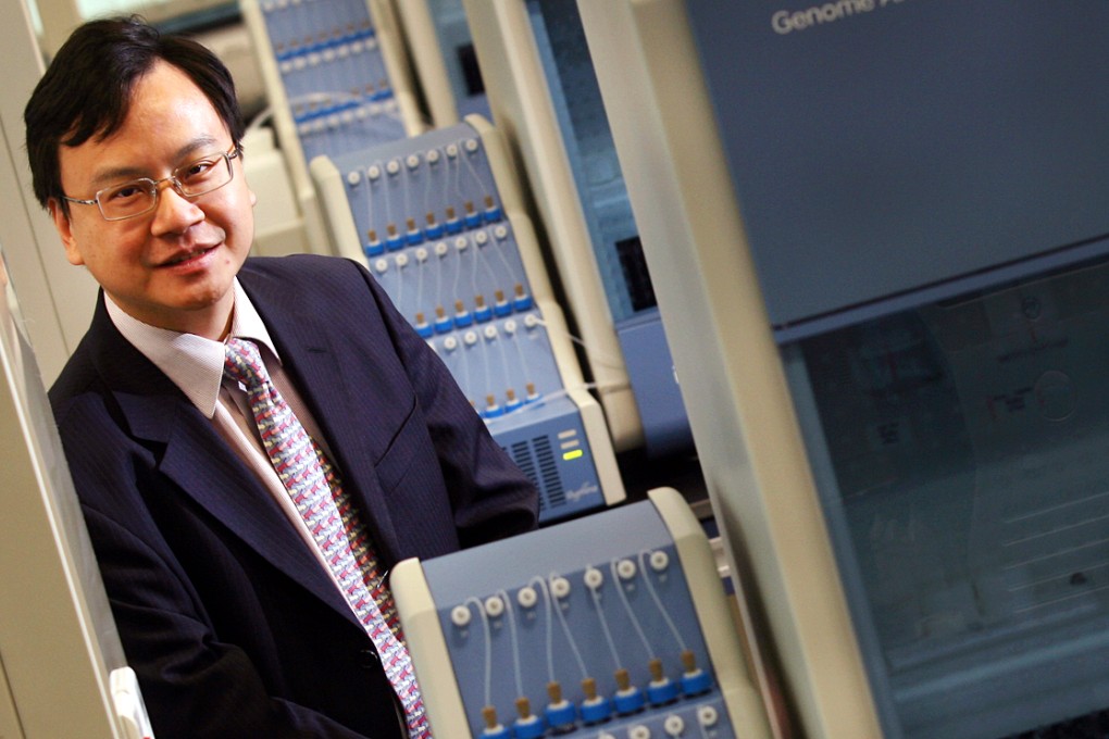 Professor Dennis Lo Yuk-ming at the CUHK's laboratory on genetic sequencing. Photo: David Wong