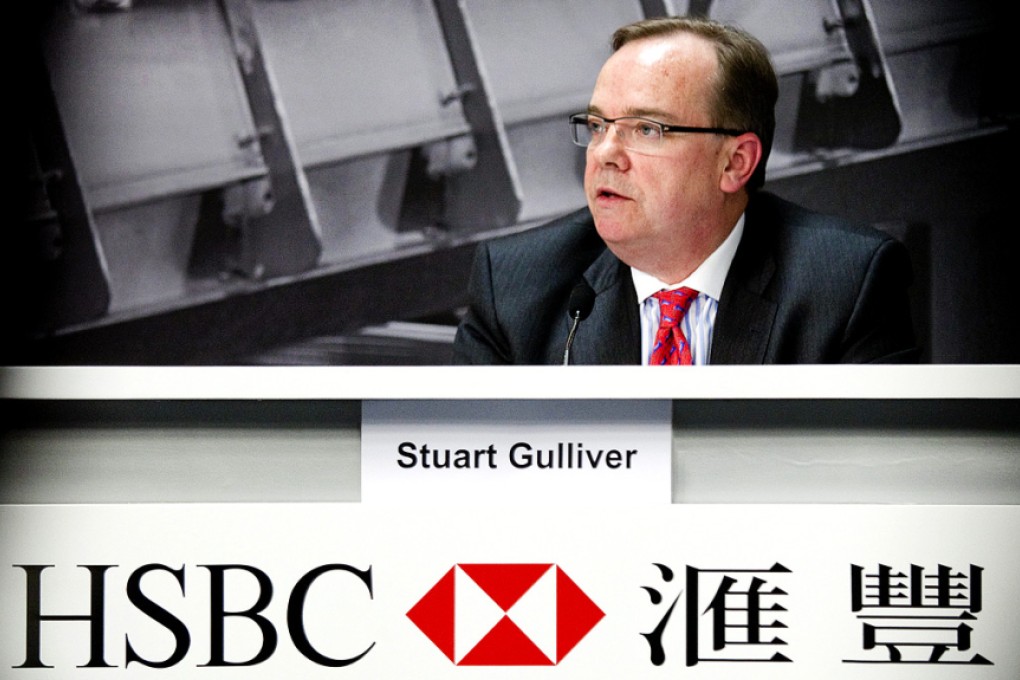 Stuart Gulliver, HSBC Group chief executive officer, was listed as the beneficial owner of the account containing at least US$7.6 million in 2007, a British newspaper reported. Photo: Bloomberg
