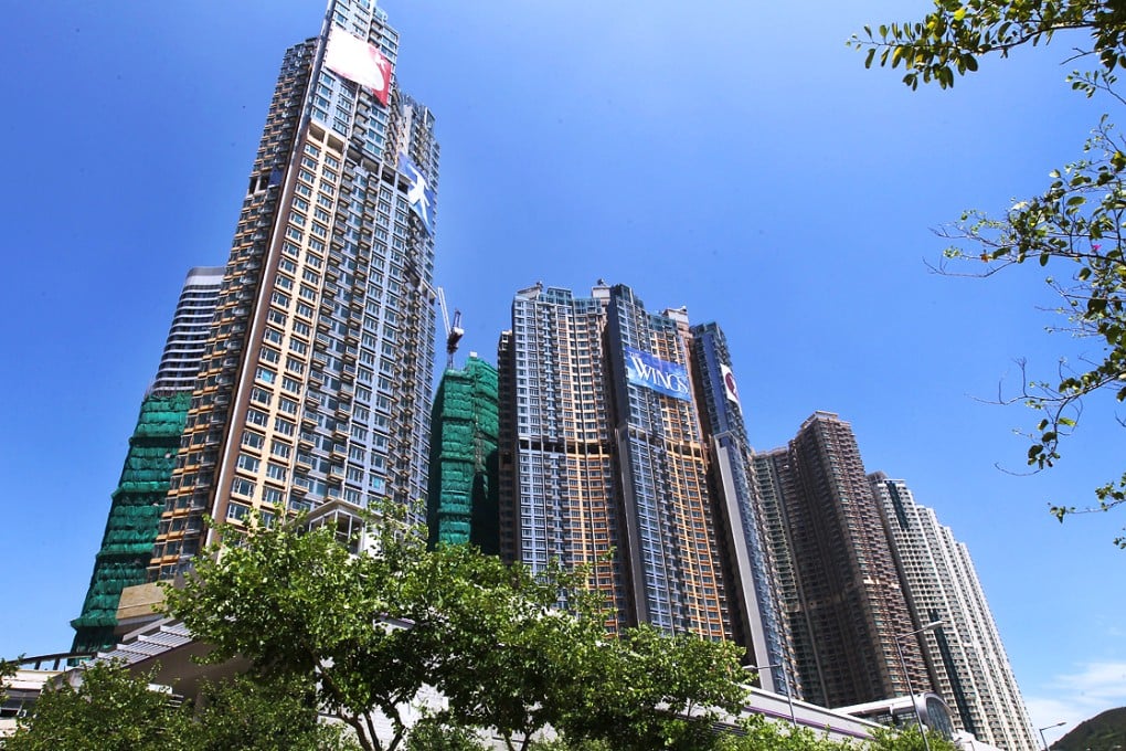 The Wings, a residential project by Sun Hung Kai Properties' above the Tseung Kwan O MTR station. Photo: Edward Wong