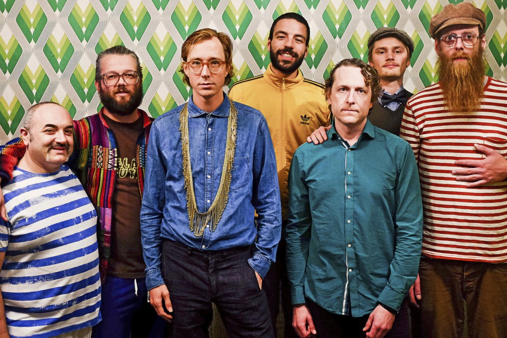 Erlend Øye (third from left) with touring band The Rainbows. Photo: Jenne Grabowski