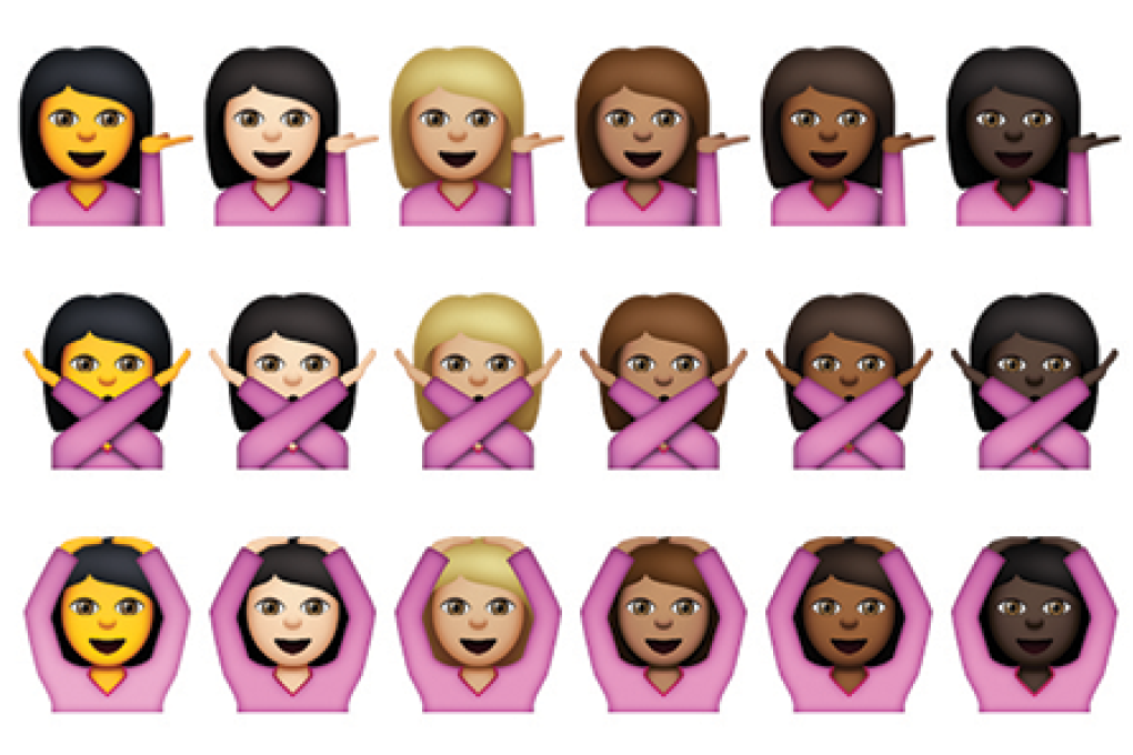 The new emoji feature a variety of skin tones. Photo: SCMP Pictures