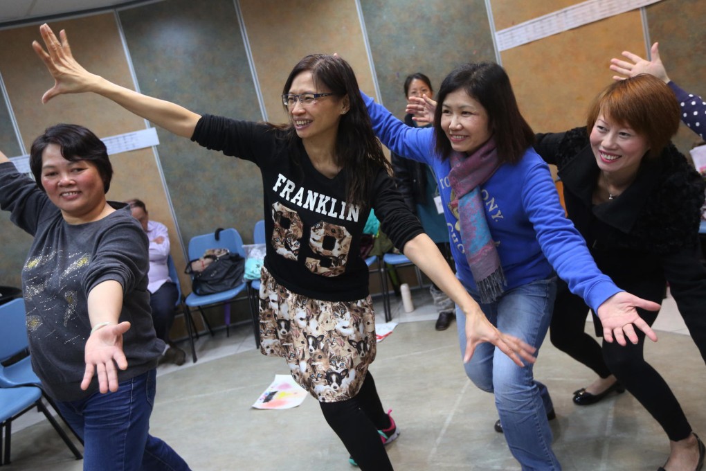 Performers (from left) Lai Chun, Sindy Au, Christina Lam and Kwok Mui-chun take part in a rehearsal. Photo: David Wong