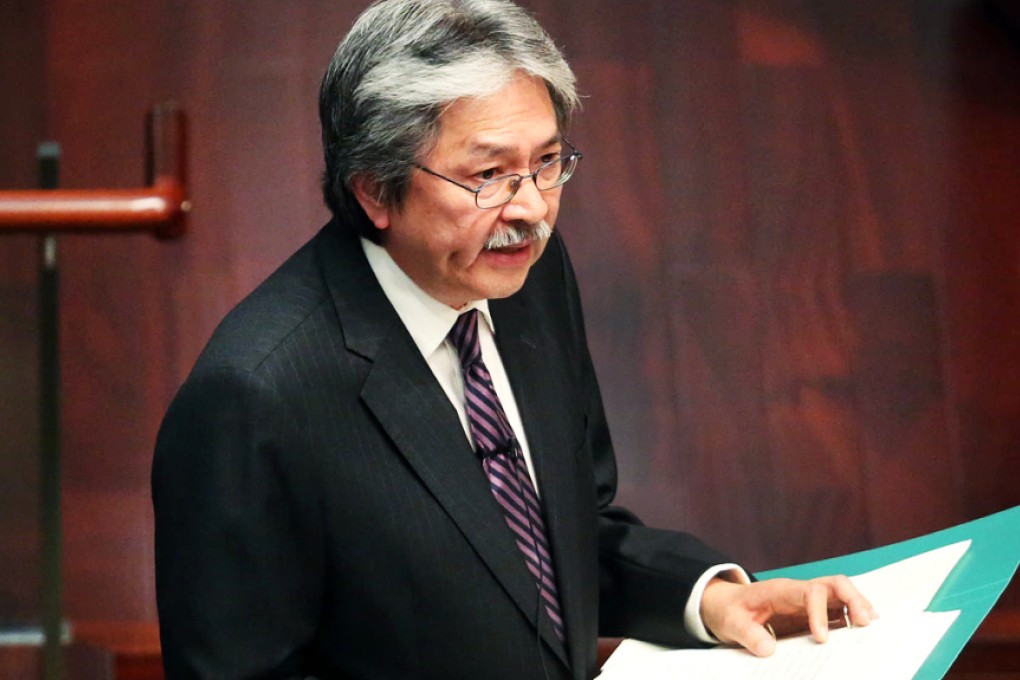 Hit: John Tsang announced a budget surplus ... again. Photo: Sam Tsang