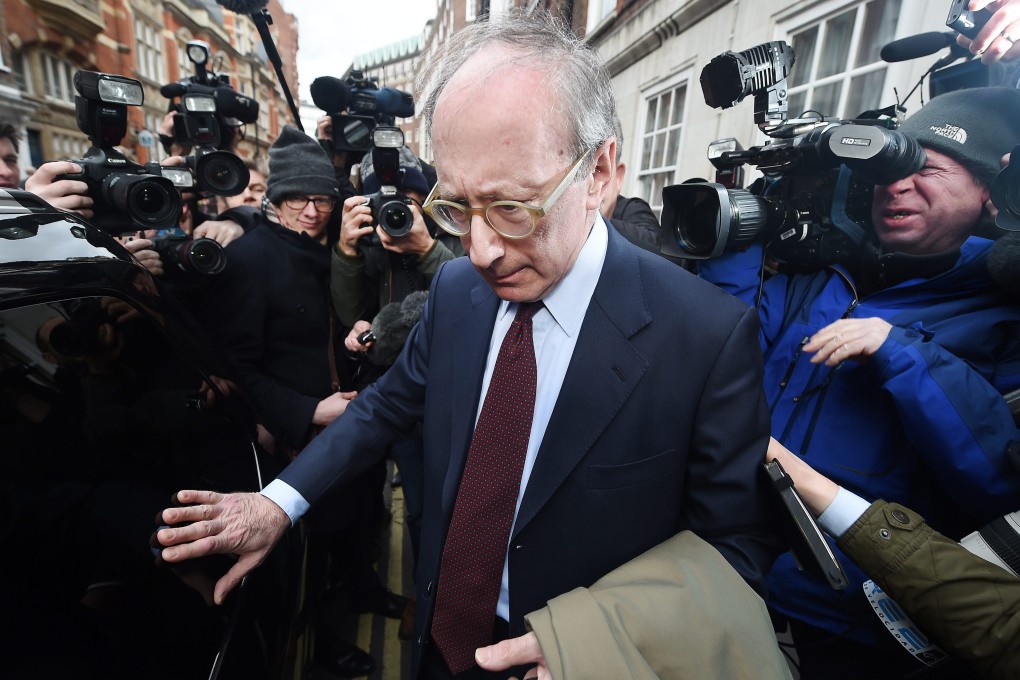 Sir Malcolm Rifkind is besieged by the media as he leaves an International Security Committee (meeting in Westminister, central London, on Tuesday. Photo: EPA