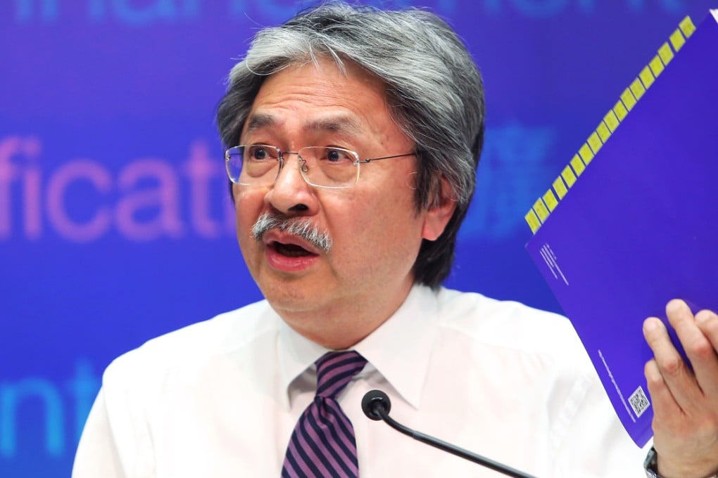 Financial Secretary John Tsang said little in the budget to tackle a potential structural deficit within the next decade, academics said. Photo: Sam Tsang