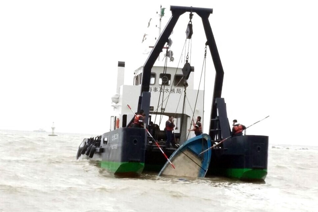 The speedboat capsized before dawn. Photo: SCMP Pictures