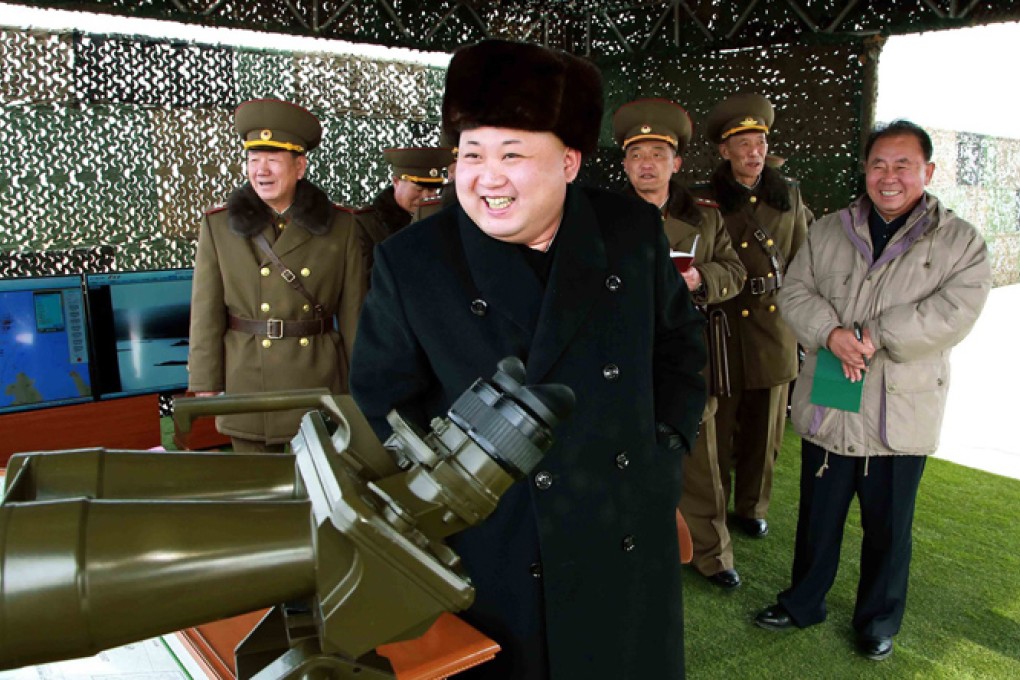 Kim Jong-un pictured during a military drill in North Korea. Photo: AFP