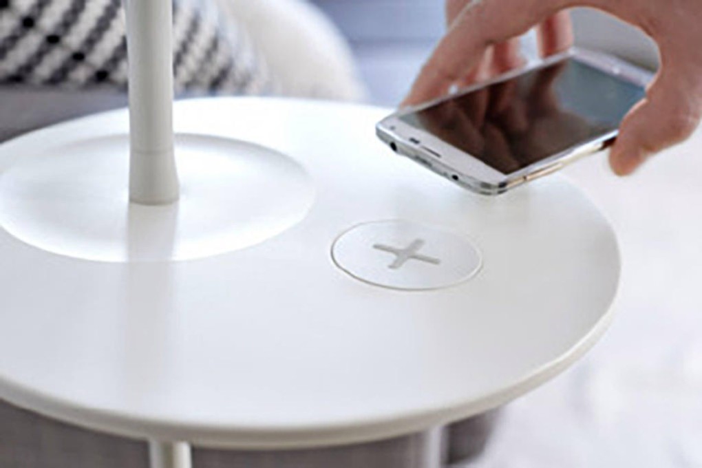 Ikea lamp with a charging pad embedded inside.Photo: SCMP Pictures