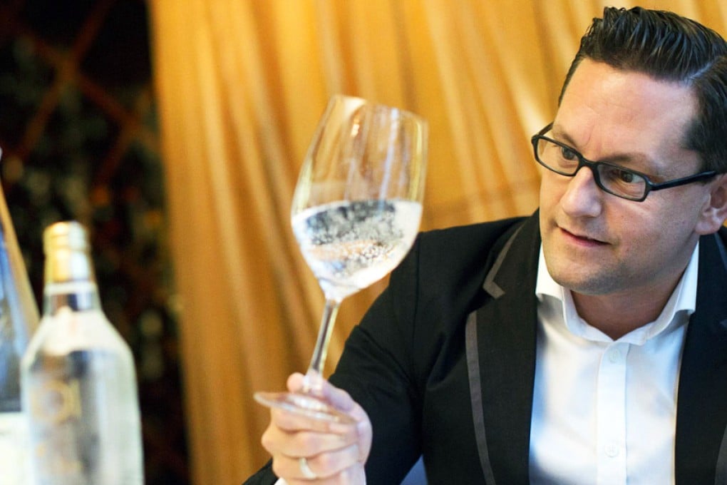Martin Riese with Vichy Catalan mineral water. Photo: Reuters