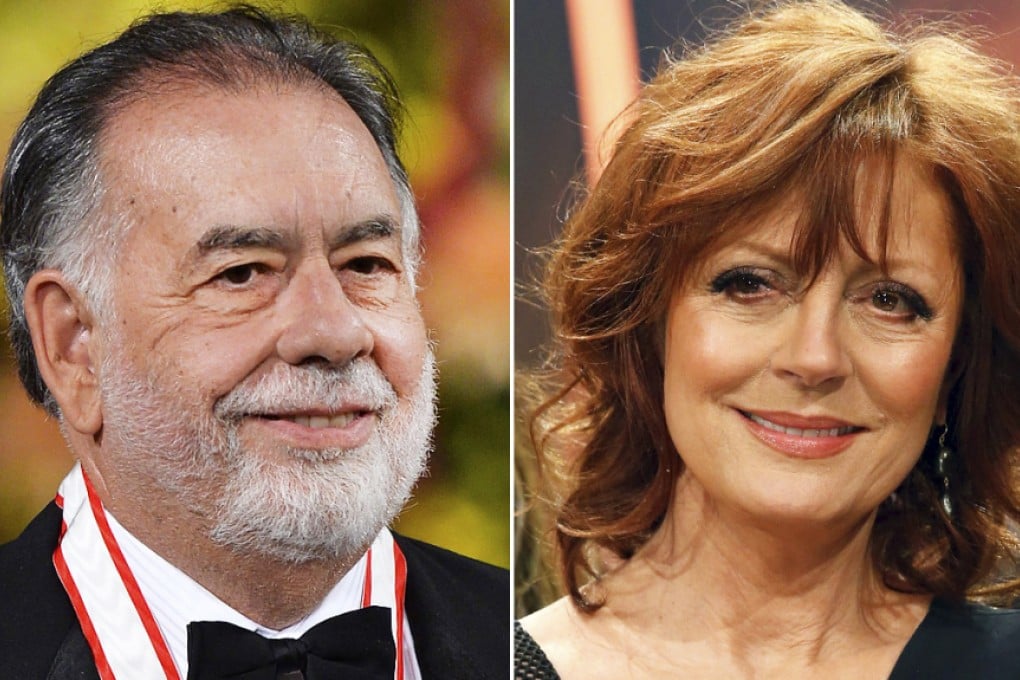 Oscar winners Francis Ford Coppola and Susan Sarandon. Both feature in a short film about the intersection of art and technology, which will have its world premiere in Hong Kong next week. Sarandon will join a celebration of art and creativity as part of Art Basel Hong Kong. Photos: EPA