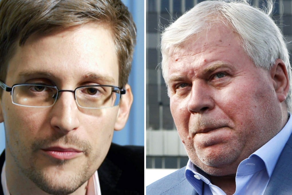 Edward Snowden's lawyer Anatoly Kucherena (right) said Snowden (left) would welcome an opportunity to defend himself publicly in an open and fair trial, but that the chances of that happening appeared to be "very slippery." Photos: AFP, Reuters