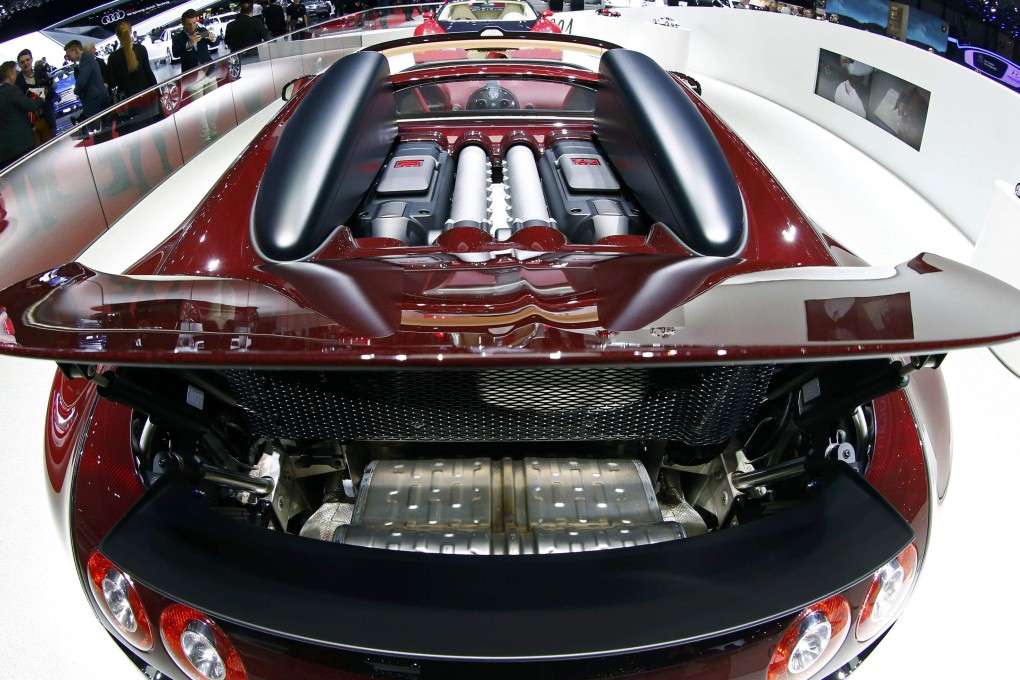 The last Bugatti Veyron to roll off the production line on show in Geneva. Photo: Reuters