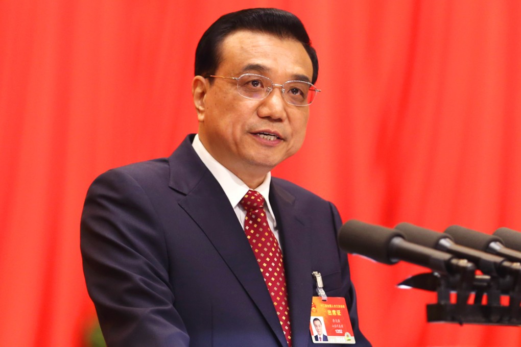 Premier Li Keqiang lowered the inflation target from 3.5 per cent to 3 per cent and pledged the creation of 10 million new jobs. Photo: Xinhua