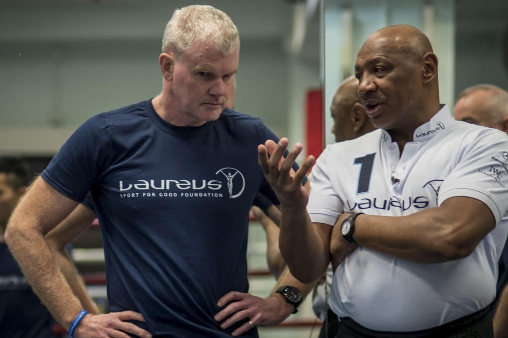 Operation Breakthrough director Barry Smith talks to Marvelous Marvin Hagler. Photos: SCMP Pictures