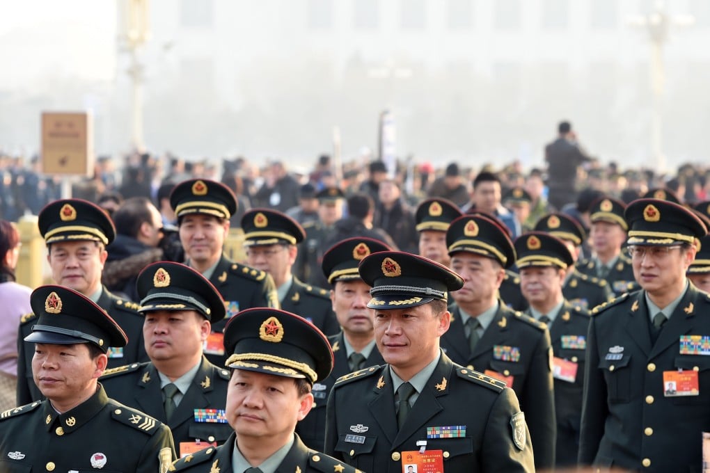 People's Liberation Army delegates arrive for the National People's Congress session in Beijing last week. Photo: SCMP Pictures