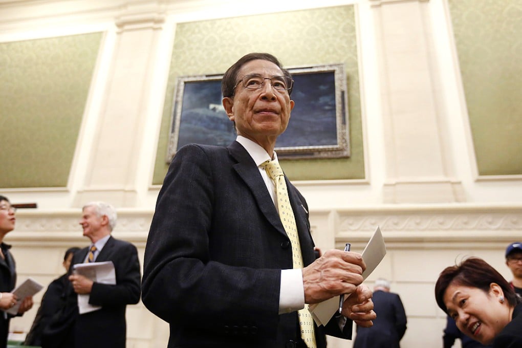 Martin Lee Chu-ming waits to testify before the Canadian parliament's foreign affairs committee in Ottawa on Tuesday. Photo: Reuters