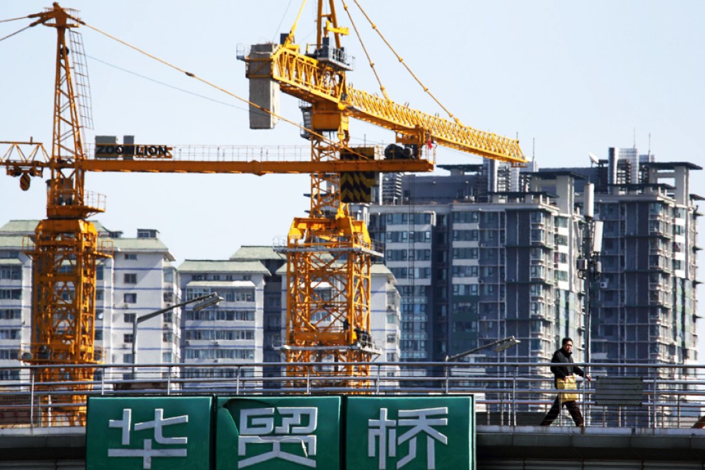At the end of February, 639.22 million square metres of property was unsold in China, up 17.53 million from the end of 2014. Photo: Bloomberg