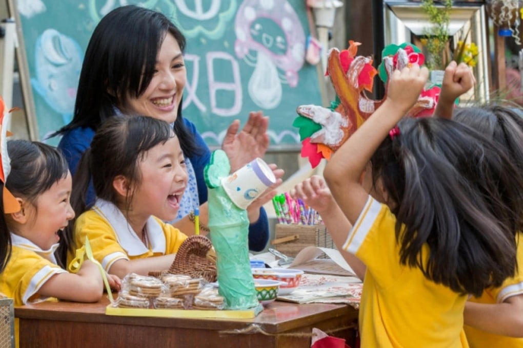 Big hearts: Miriam Yeung at the village school.