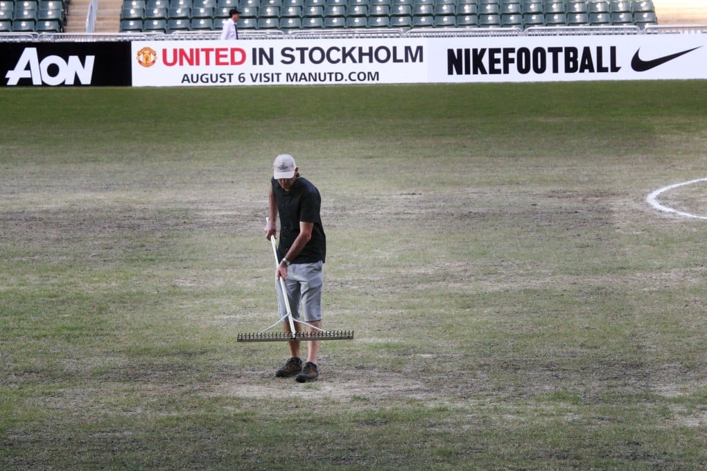 The poor condition of the pitch during the last Barclays Asia Trophy was a big issue for participating teams. Photo: SCMP Pictures