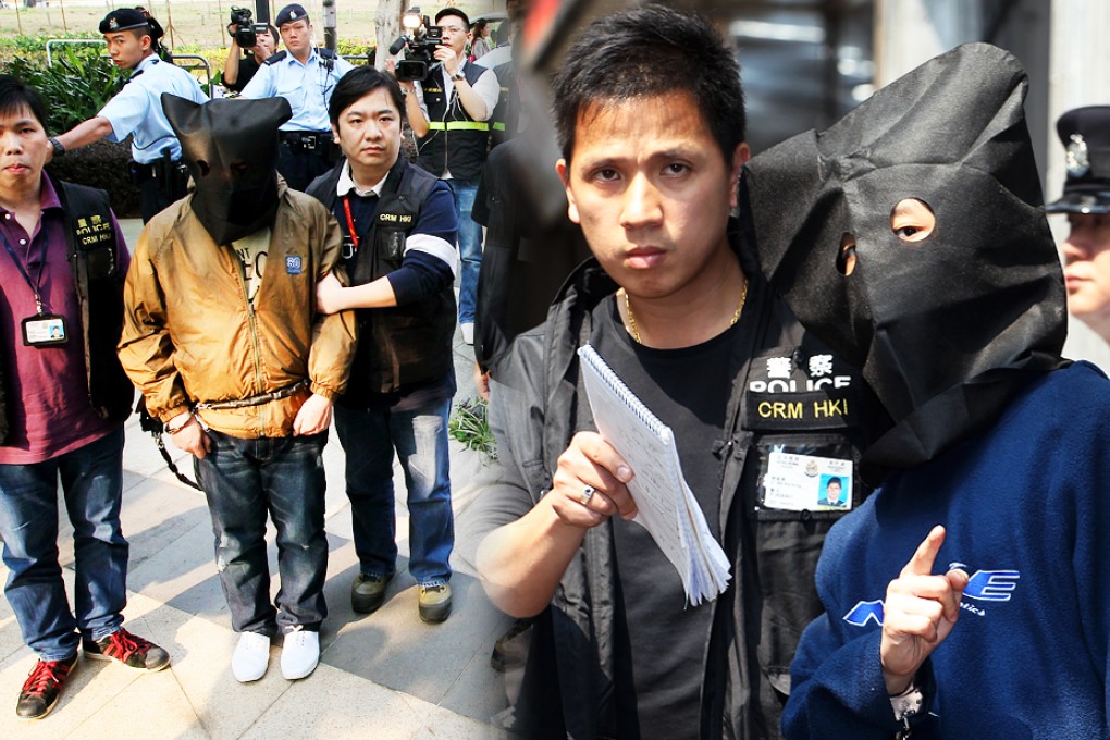 Tse Chun-kei (left) said he was very afraid when co-accused Henry Chau (right) showed him a box of body parts on March 4, 2013. Tse said he was worried that Chau and his friends would harm his own mother. Photos: Felix Wong