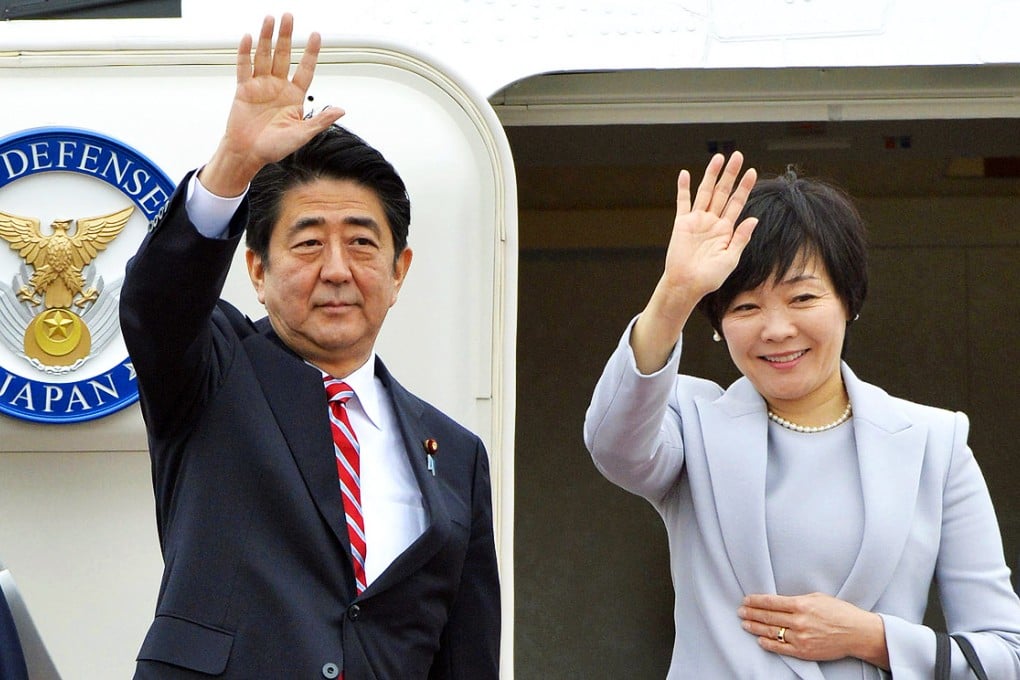 Japan's Prime Minister Shinzo Abe and his wife Akie. Photo: AP