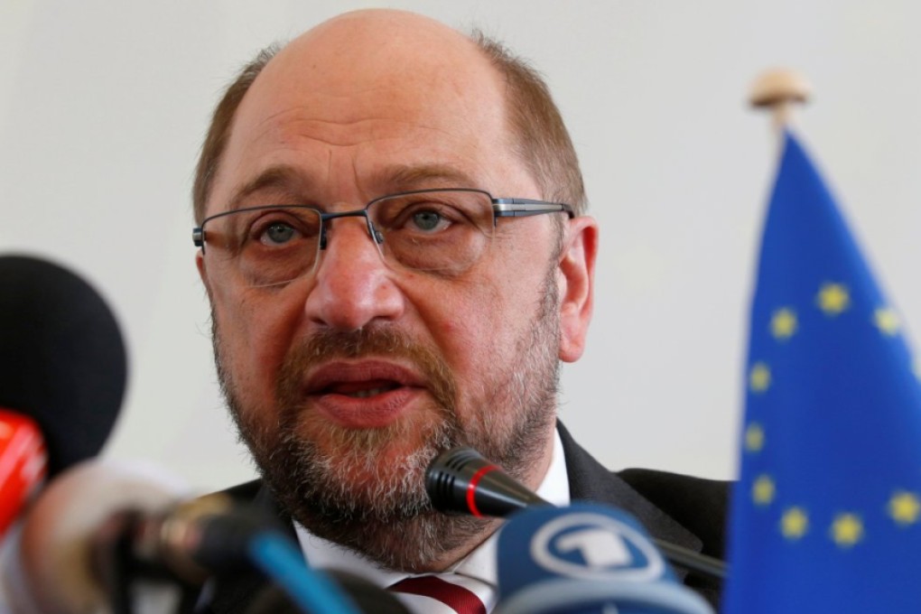 EU parliament president Martin Schulz says he welcomes the four European nations joining the Asian Infrastructure Investment Bank (AIIB). Photo: Reuters