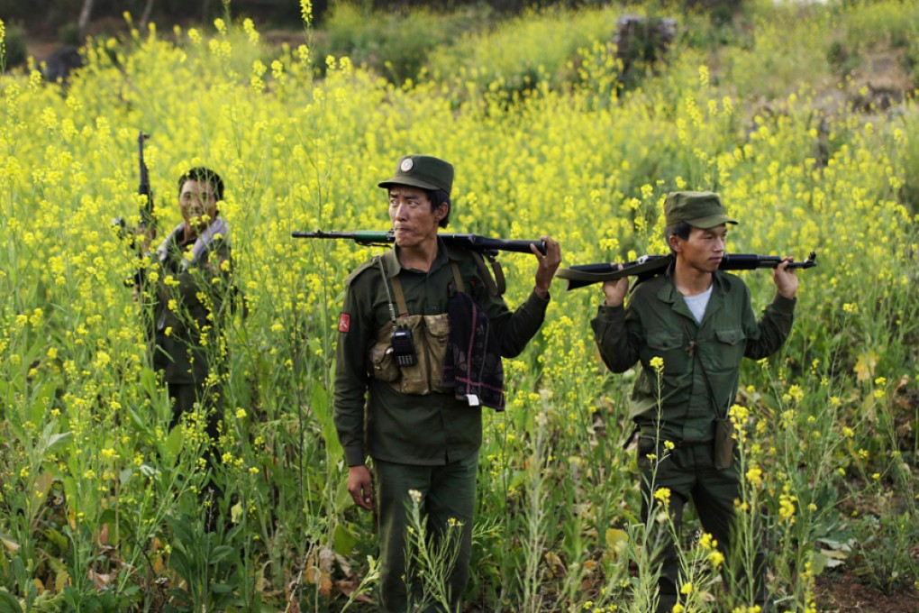 Rebel forces in the Kokang region of Myanmar. PLA forces on the border are on a higher state of alert since the upsurge in fighting across the frontier. Photo: Reuters