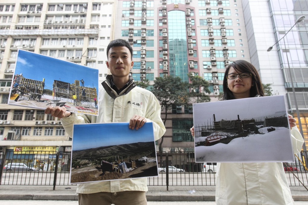 Wu Bridge to China volunteers Li Qiangqiang (left) and Cheung King-shun will return to see the Macha project completed.Photo: May Tse