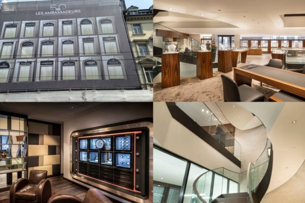 Les Ambassadeurs' flagship store in Zurich showcases 16 of the world's most prestigious Swiss brands, earning it the tag 'The Leading House of Leading Names'.