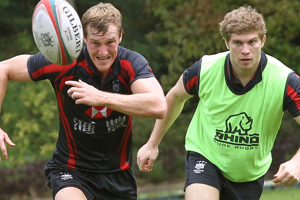 Mark Wright (right) and Alex McQueen are in the Hong Kong squad for the Sevens. Photo: Dickson Lee/SCMP