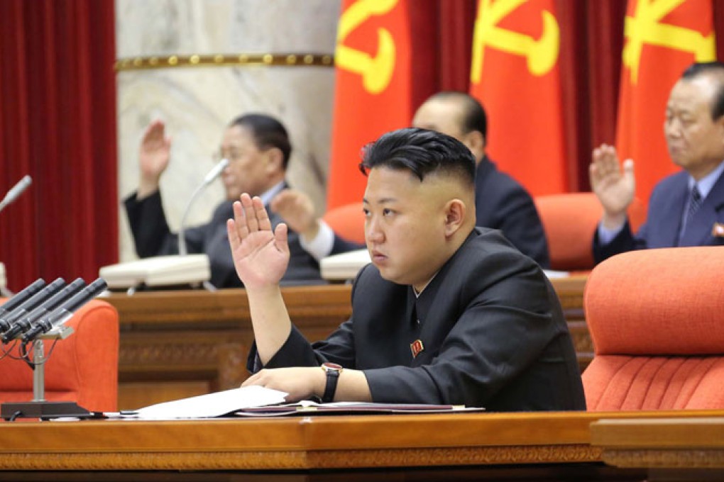 North Korean leader Kim Jong-un attending the plenary meeting of the Central Committee of the Workers' Party of Korea in a file photo from 2013. Photo: AFP