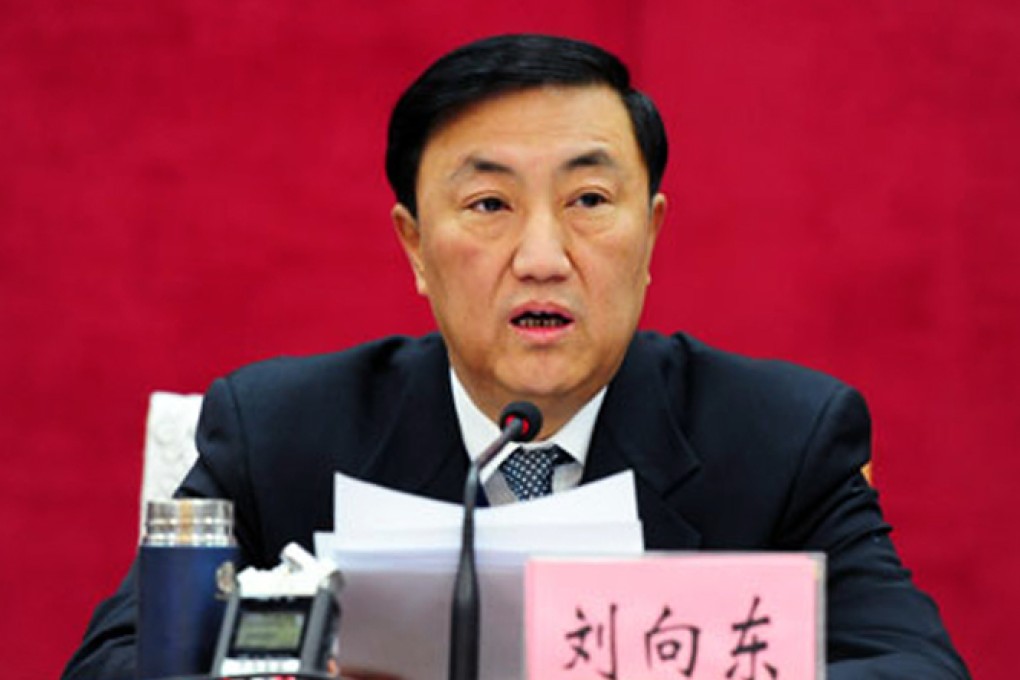 The ex head of Shanxi's environmental protection department, Liu Xiangdong. Dozens of officials have been detained in the province in recent months, accused of graft. Photo: sxrb.com