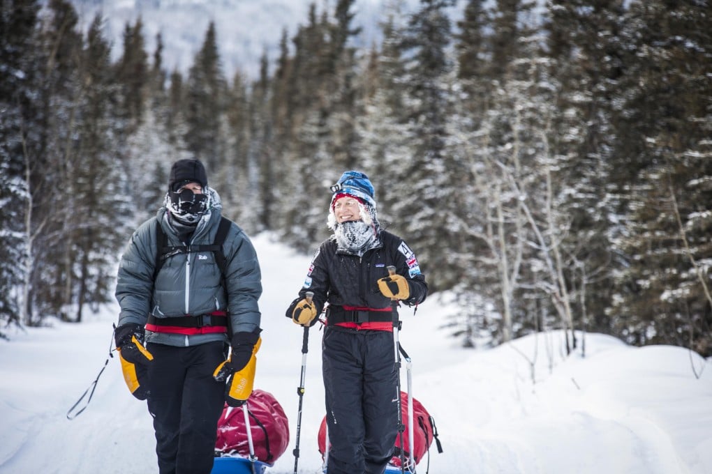 Natalia Watkins (right) was one of 12 who finished the race.