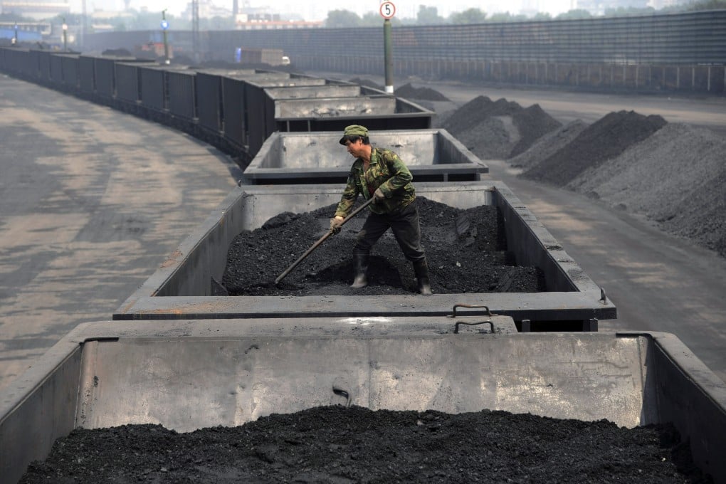 Coal is transported in a province in China. Photo: AP
