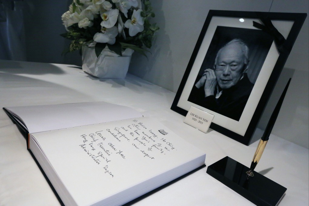 The condolence book for Lee will be open until Sunday. Photo: SCMP Pictures