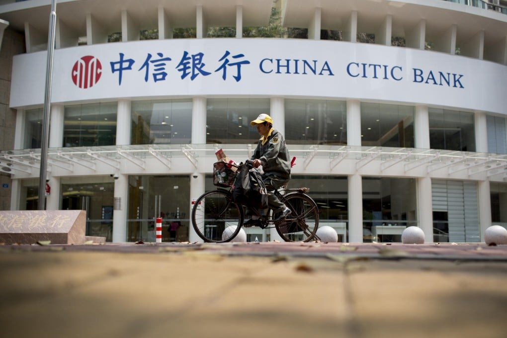 China Citic Bank's non-performing loan ratio was 1.3 per cent last year. The rising figures are a concern for banks. Photo: Bloomberg