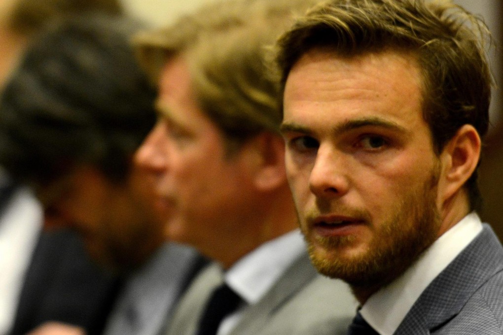 Dutch driver Giedo van der Garde in a Melbourne courtroom duirng his case against Swedish team Sauber. He eventually dropped his case and agreed to a settlement. Photo: EPA