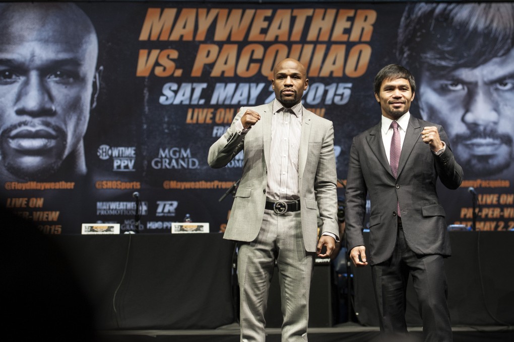 Floyd Mayweather and Manny Pacquiao get ready to rumble on May 2.
Photo: Los Angeles Times