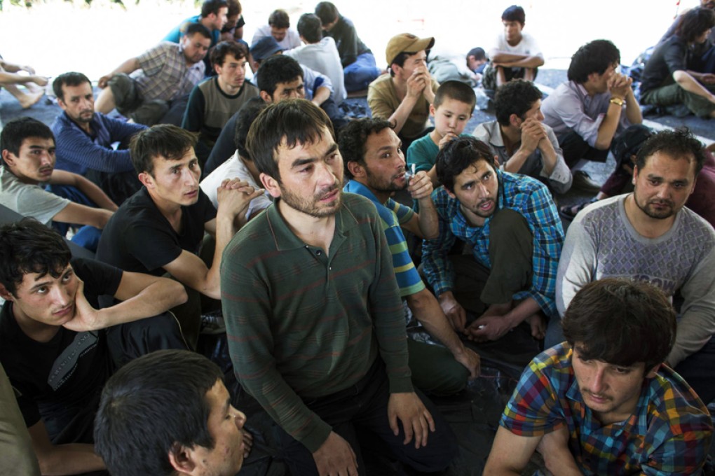 Suspected Uygurs detained in Thailand in 2014. Photo: Reuters