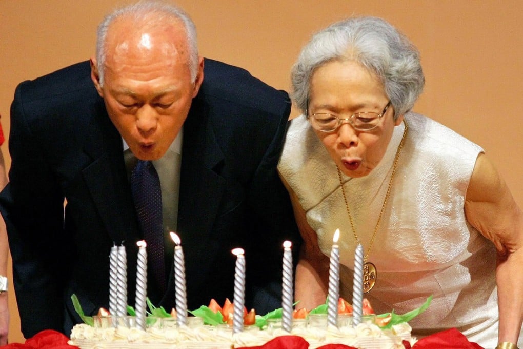 Lee and wife Kwa Geok Choo celebrating his 80th birthday. Photo: EPA