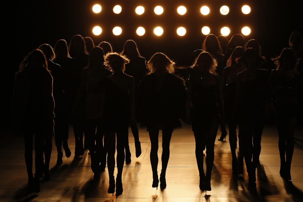 Saint Laurent's autumn-winter show during Paris Fashion Week, on March 9. Photos: EPA; Xinhua; AP