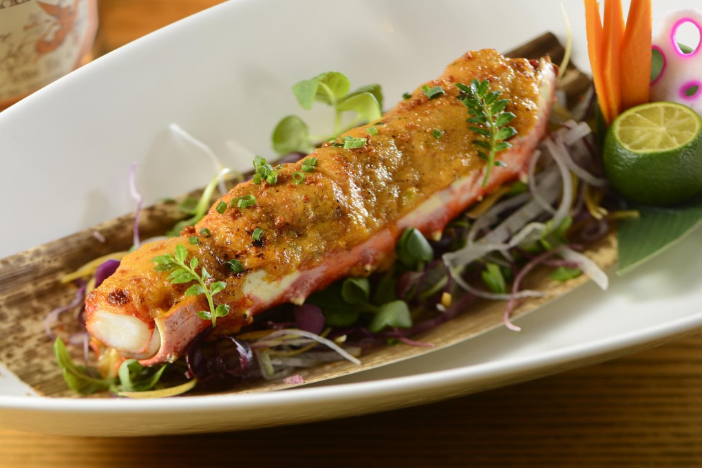 Baked king crab with uni butter from Nobu at the InterContinental Hong Kong.