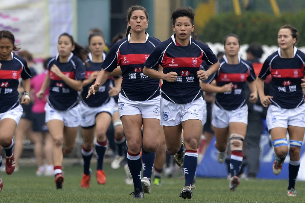 Hong Kong finished fourth in the Cathay Pacific/HSBC Hong Kong Women's Rugby Sevens on Friday. Photo: Raymond Ng/SCMP
